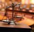 Decorative Scales of Justice in the Courtroom